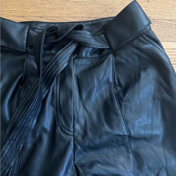 Ryegrass Belted Faux Leather Women's Pants Size 6 NWT Casual, Fall, Quiet Luxury - Picture 4 of 16